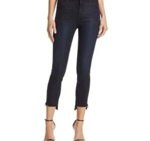 NEW J Brand Alana Coated Step Hem Skinny Jeans 